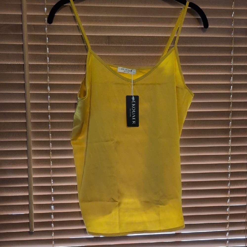 Ekouaer Sunny Gokden Yellow Camisole Top